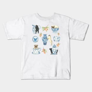 Pug Vintage china Kids T-Shirt